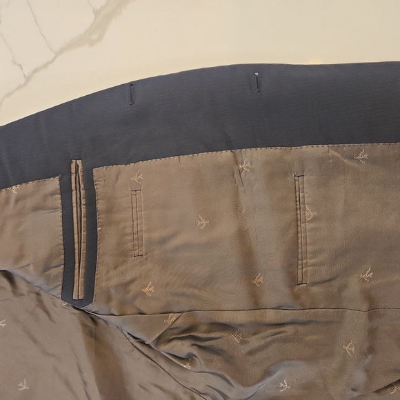 Isaia Napoli 160s Wool Solid Pin Stripe Blazer Sports Jacket Black Mens Size 42R - Picture 9 of 9